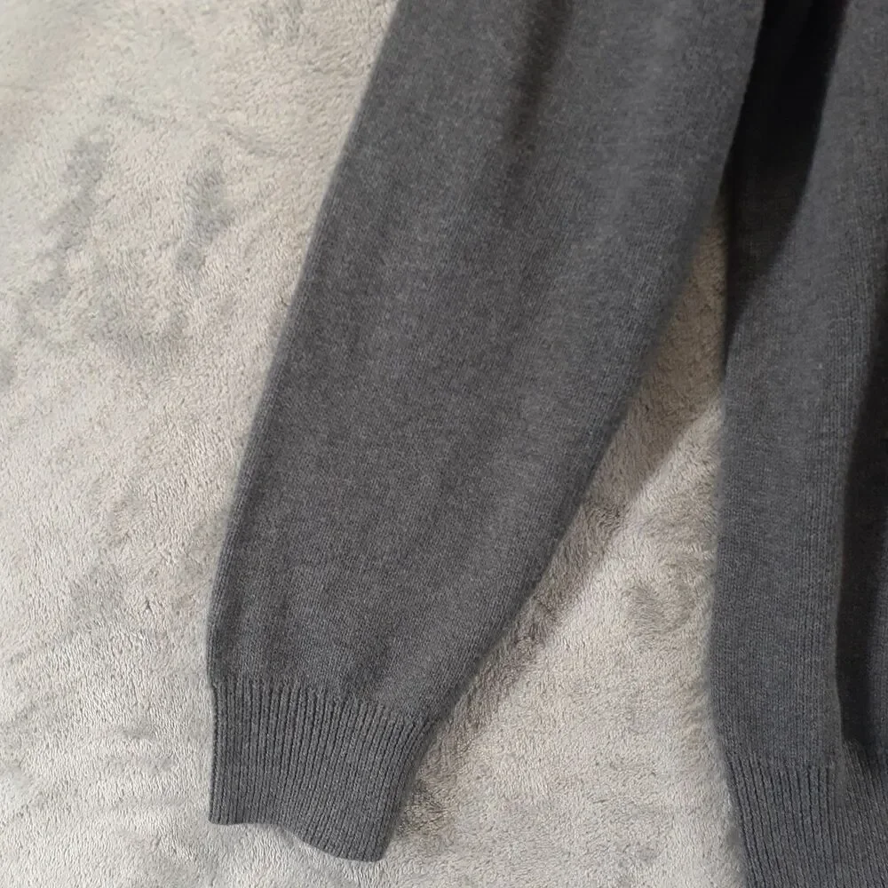 Southern Pines Sweater Mens Sz XL Gray Cable Knit Collared Cotton Button Classic